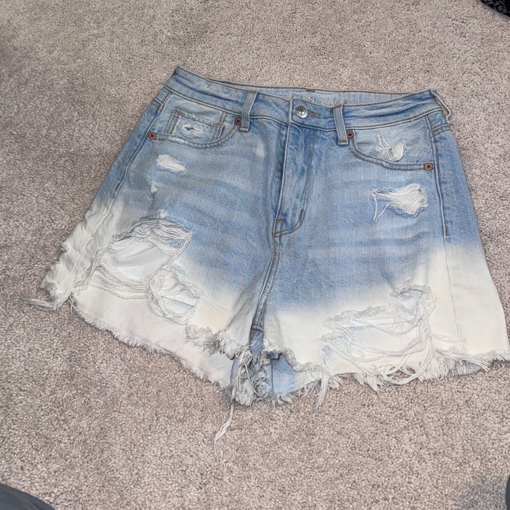American Eagle Outfitters Light Blue Ombre Jean Shorts